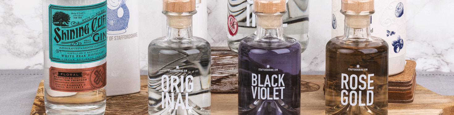 local gin at denstone farm shop